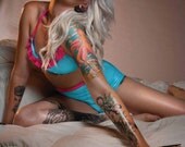 Pin Up 2Piece in Skinny Stripe & Pink