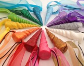 Unicorn Party Pack- 8 wearable unicorn horns for party favors or gifts. You choose colors.