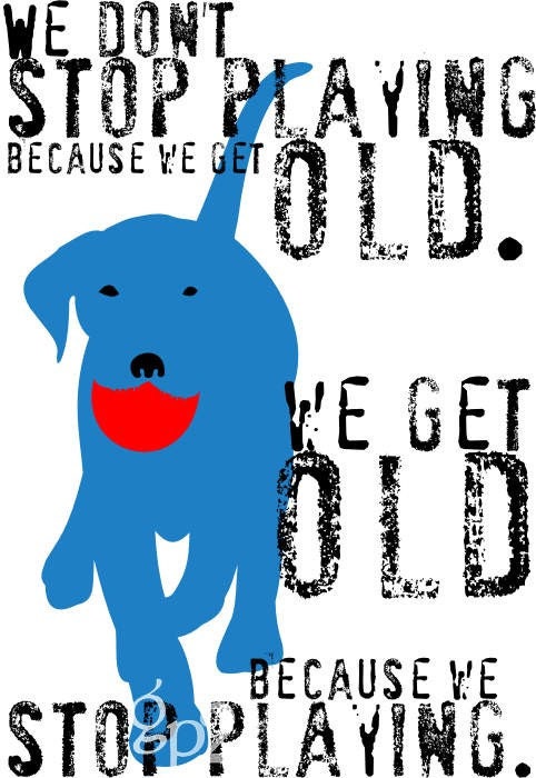 Labrador Retriever Dog Art Wall Art with Red Ball Inspirational Quote