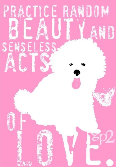 Bichon Frise Dog Art Print Wall Decor Perfect Dog Print for a Nursery or Girls Bedroom