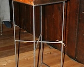 Reclaimed Wood and Steel Bar Stool