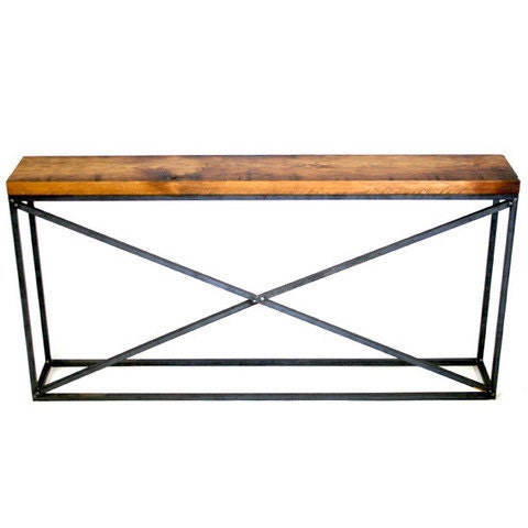 Reclaimed Wood Console Table, Handmade Locally