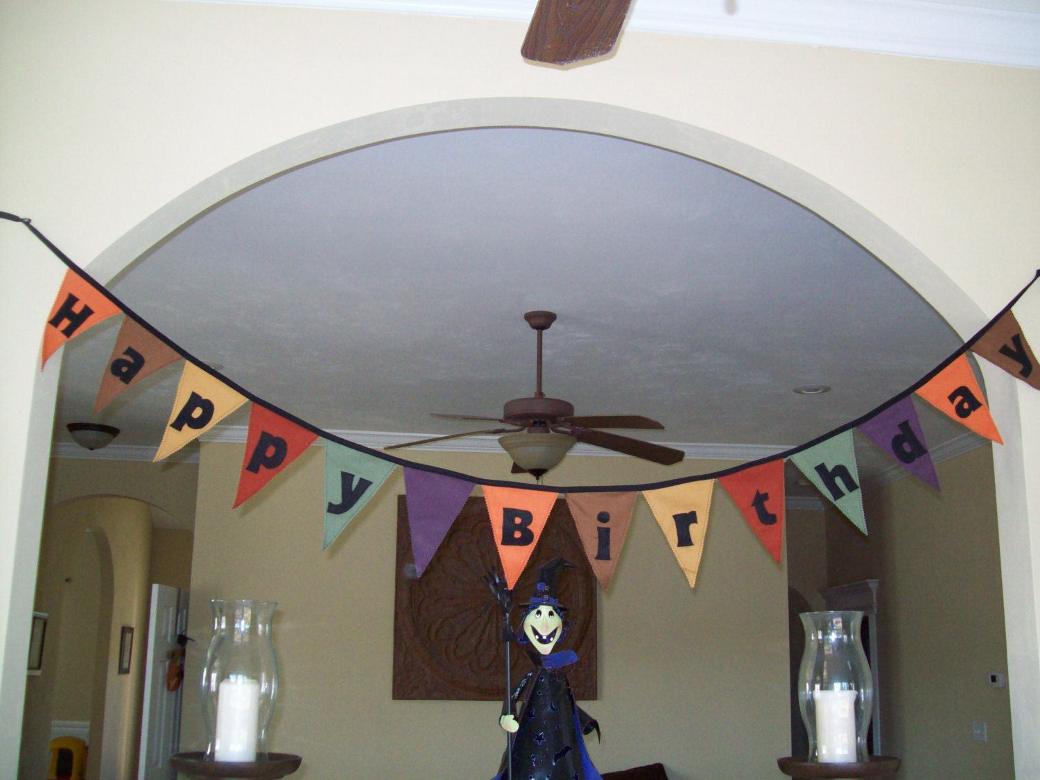 Happy Birthday Bunting Banner - Custom Colors