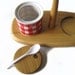 Vintage Condiment Set - Red Gingham and Wood