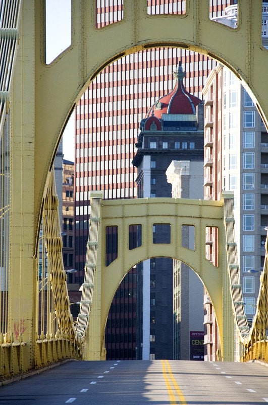 Pittsburgh Bridge -- Andy Warhol Bridge -- 8" x 10" Pittsburgh City Bridge Fine Art Photograph