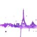 Watercolor Travel Illustration - A Purple Paris print
