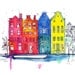 Watercolor and Pen Travel Amsterdam Illustration - Iamsterdam print