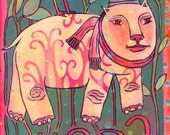 Fabulous Beast . . . . mixed media on paper