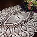White Oval table topper