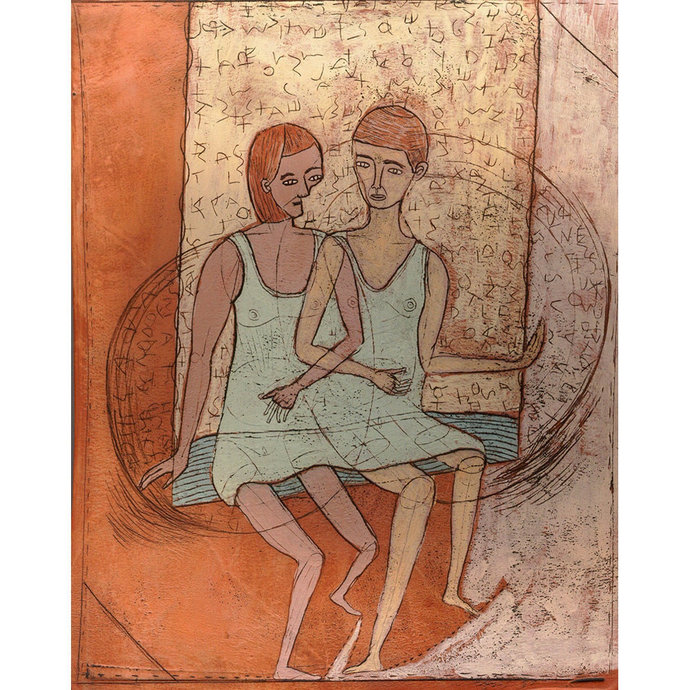 Giclee Print - Two to a Swing