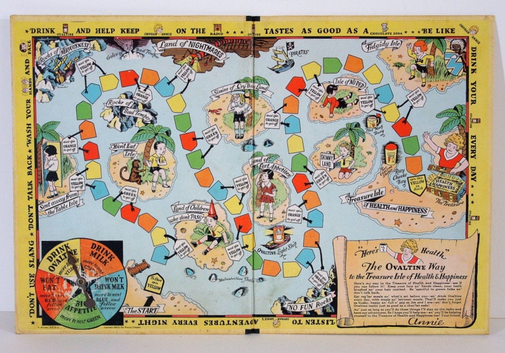 Vintage Game, 1933 Ovaltine Little Orphan Annie Game