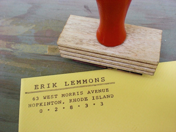 Custom Return Address Stamp // PORT // typeset
