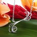 Flower Necklace, Sterling Silver, Handcrafted, Bubble, Wave, Swirl, Spiral, Loop. MAYAN REEF NECKLACE.