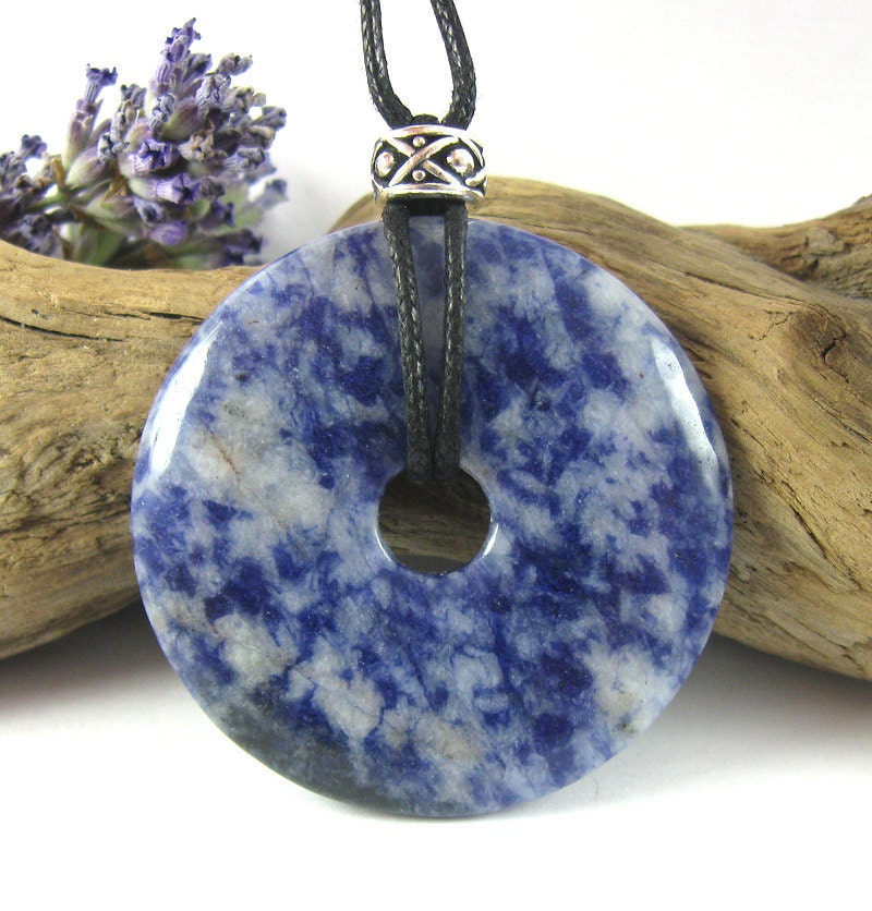 Denim Diva Nursing Necklace - 40mm Sodalite Breastfeeding Necklace