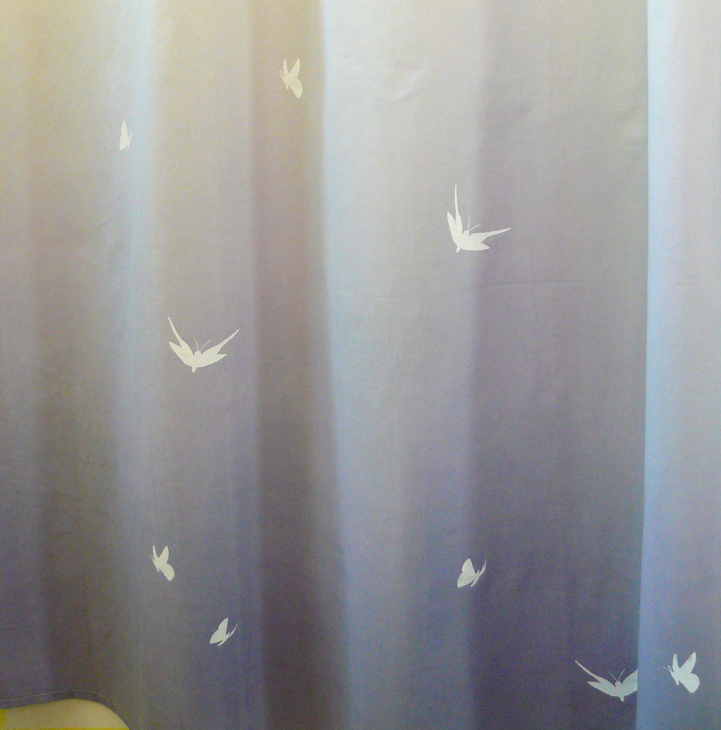 Ombre Moth Shower Curtain