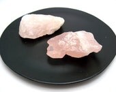 Natural Rose Quartz Two Stones Large