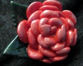 A Single Red Rose Brooch