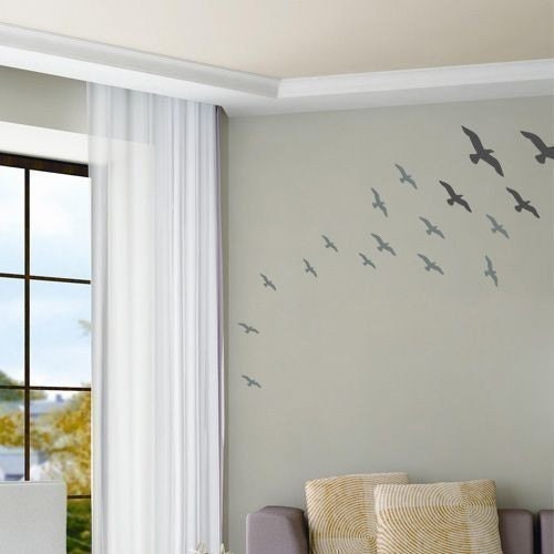 SALES - Flock in Flight - Birds - Set of 22 - Wall Decals