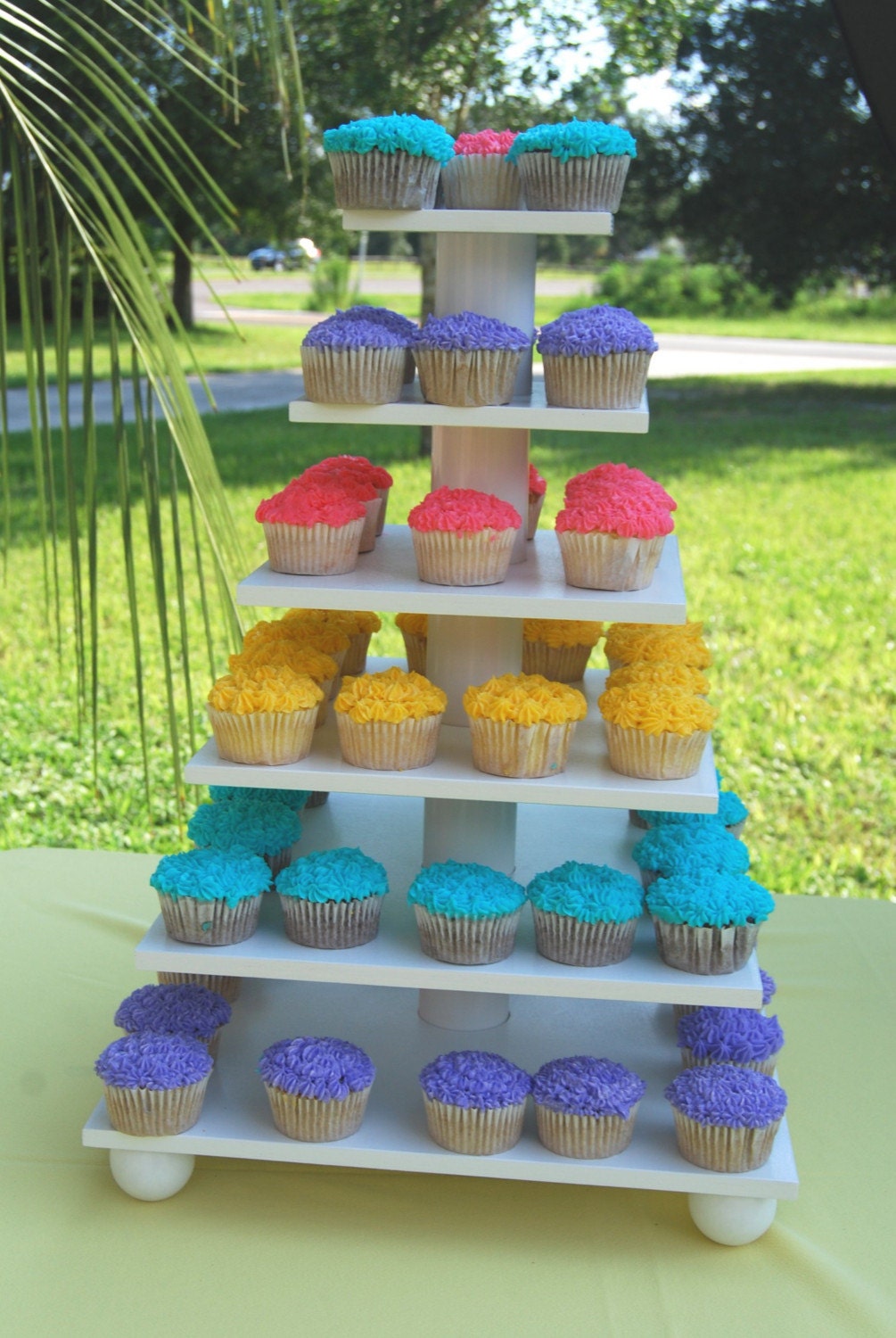 White 6 tier cupcake stand wedding cup cake holder tower