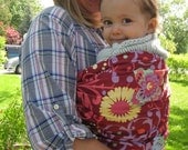 Paradise Garden in Wine- Adjustable Baby Sling