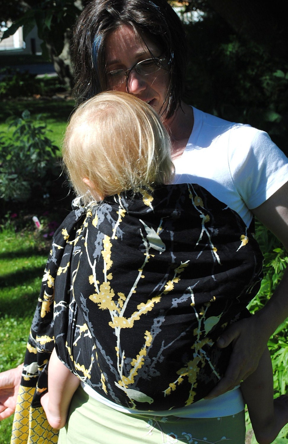 Sparrows in Black- Adjustable Baby Sling