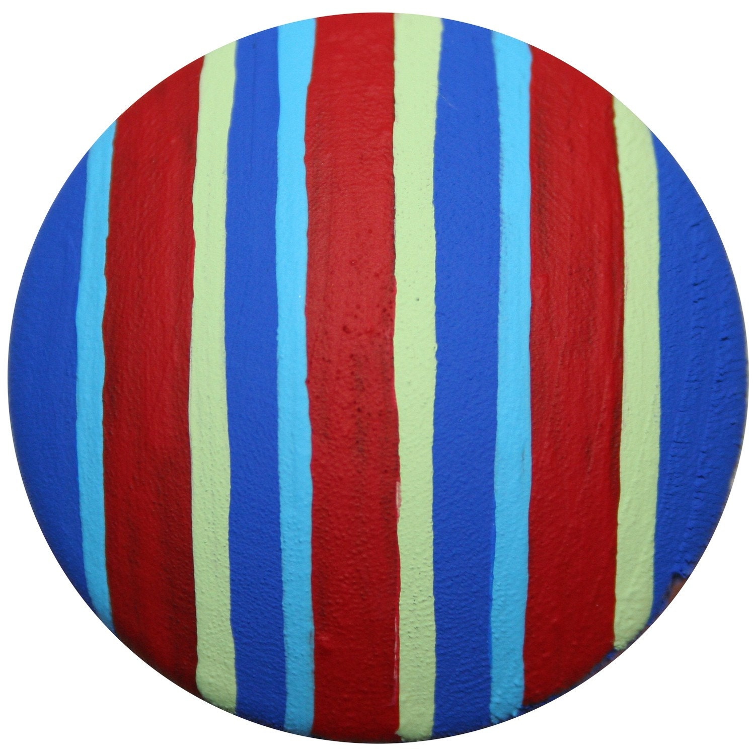 Blue Green Red Stripe Pull Knobs