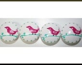 Penelope Pink Bird Knobs- Matches Pottery Barn Bedding