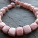 Pink Peruvian Opal faceted cubes, 7" inch FULL strand, 5.75mm - 9mm (11w140)
