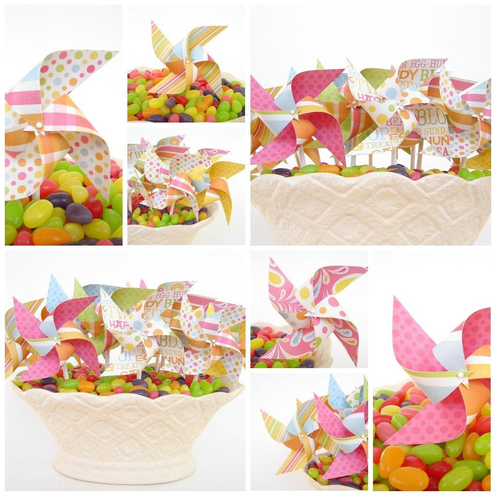 Hippity Hoppity - Set of 12 Mini Pinwheels