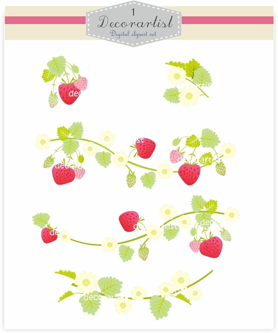 strawberry vine clipart - photo #40