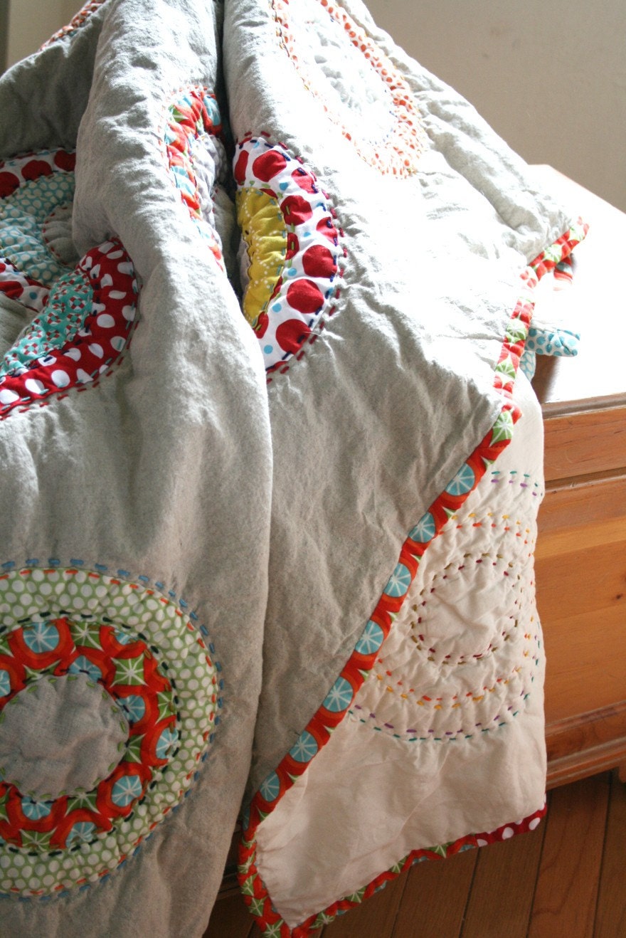 Circles and Dots Handmade Quilt