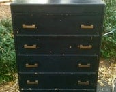 Vintage 1960s 'Hollywood Forever' Art Deco Tall Boy Dresser