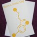 Serotonin - Have a Great Day - Chemistry Nerd Greeting Card - Yellow