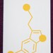 Serotonin - Have a Great Day - Chemistry Nerd Greeting Card - Yellow