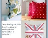 Set of 3 PDF Cushion Cover Sewing Pattens by LillyBlossom