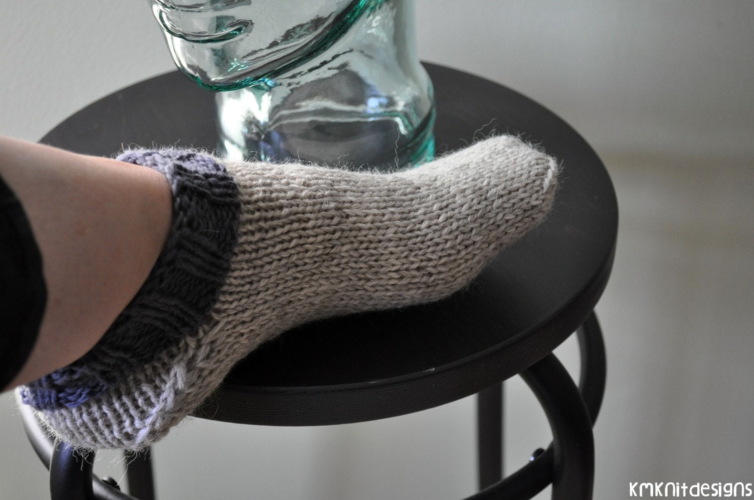 Short Grey Wool Socks