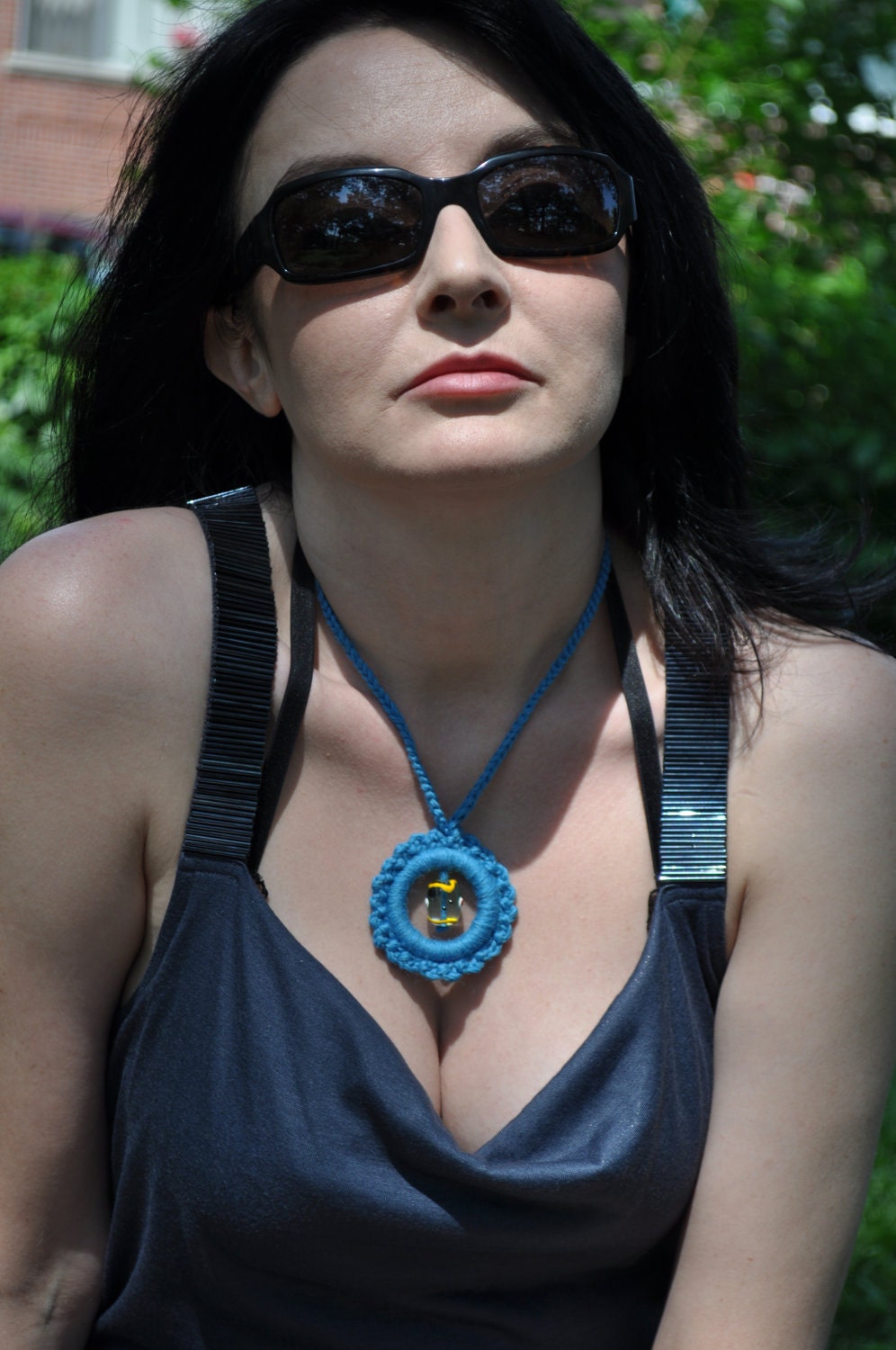 Blue Necklace\/Eyeglass Holder