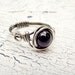 Black Onyx Sterling Silver Ring Wire Wrapped Ring