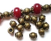 30 bronze beads exotic metal  spacer jewelry supply BBB1