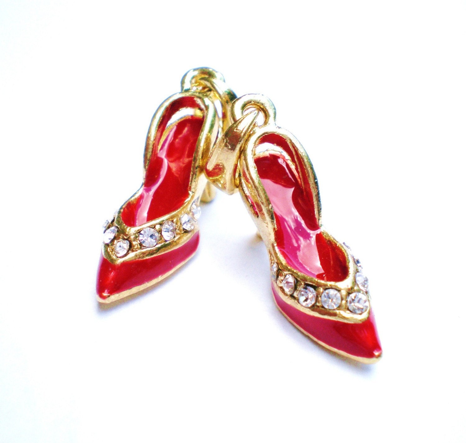 red gold high heel shoe charms 19x25mm jewelry craft supplies