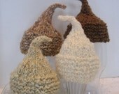 Knitted Boy HAT - Kiss Elf Hat for Newborn Baby, Naturals - Dark Brown, Medium Brown, Ivory or Cream Acrylic Yarn, Photography Prop