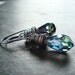 Bermuda Blue Crystal Oxidized Sterling Silver Dangle Earrings - Oracle