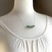 Pastel Necklace, Frosted Mint Green Glass Sterling Silver Necklace Spring Fashion Bridesmaid - Garden Party