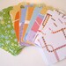 Note Card Hanging Price Tag Set of 15 Green Floral Modern Glitter