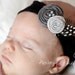 Gray Fabric Rosette, Interchangeable Snap Accessory