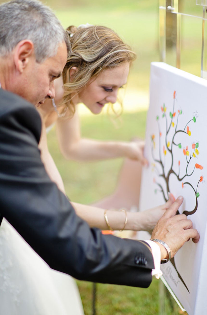 tree of love fingerprint guest book