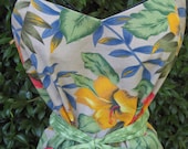 Handmade apron Hawaiian shirt repurposed upcycled fabrics