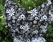 Handmade black and white apron