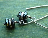 All That Glitters Dangles - Hematite. Fine and Sterling Silver