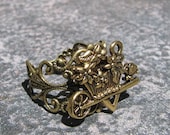 Charming Secret Garden Wheel Barrow Ring by Lauri Jon STARDUST STEAMPUNK(TM)